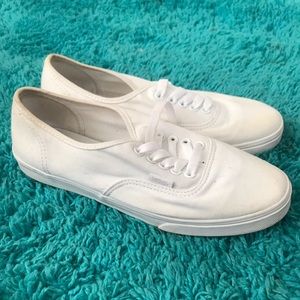 White canvas vans